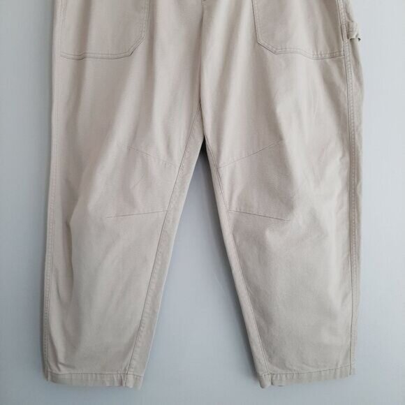 OLD NAVY | Utility Pull-On Elastic Waist Casual Crop Pants Beige Sz XL Flawed - Picture 4 of 12